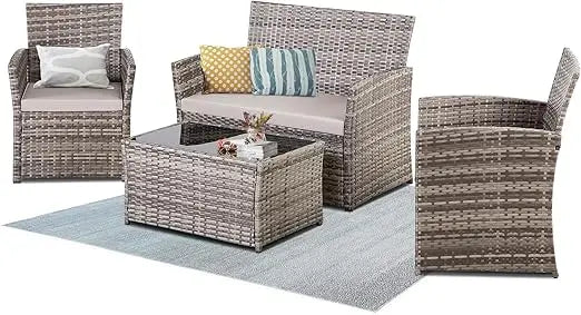 Patio Furniture Set, Wicker Outdoor Sectional Sofa