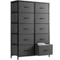 Bedside Table For Bedroom, 10 Fabric Drawers Wardrobe Closet