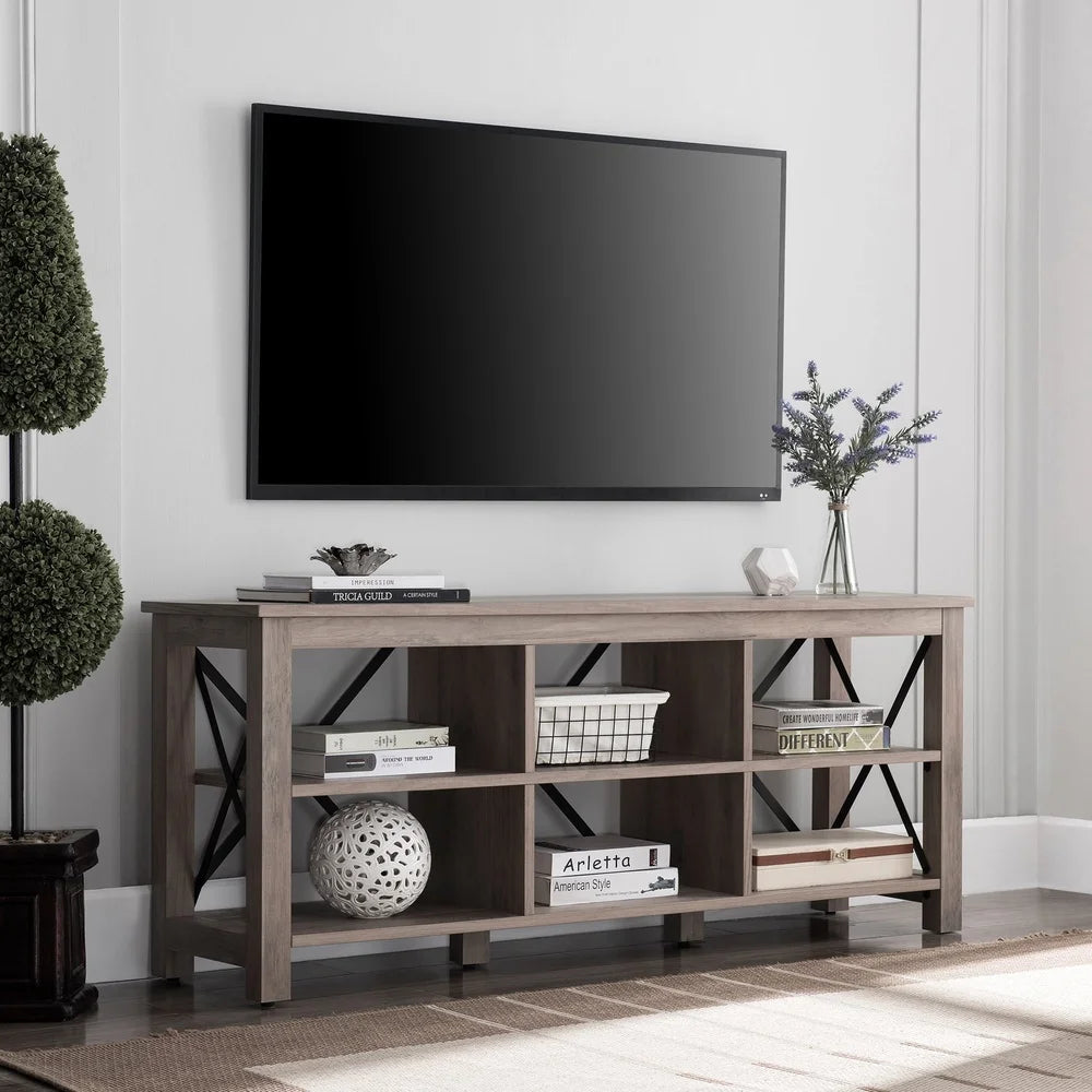 Modern TV Stand Holds Flat Screen TV 65 Inches
