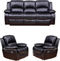 Bonded Leather Recliner Set, Sofa, Chair, Elevating Footrest.