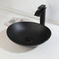 KEMAIDI Bathroom Basin Sink Set Blue Vessel Sink Faucet Combo