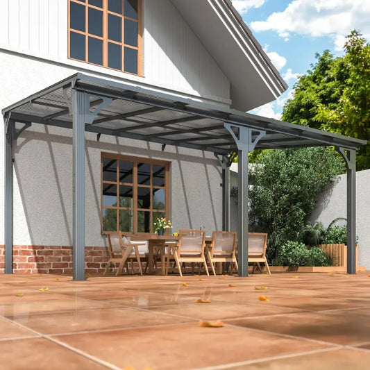 10x14 FT Gazebo, Splicable Pergola with Aluminum Frame, Gazebo