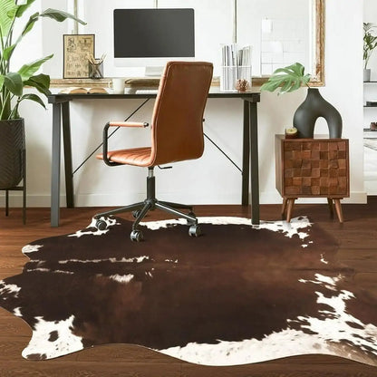 American style Cowhide Print Rug faux fur rug