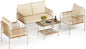 5-Piece Outdoor Wicker Furniture AllWeather Patio Bistro Set