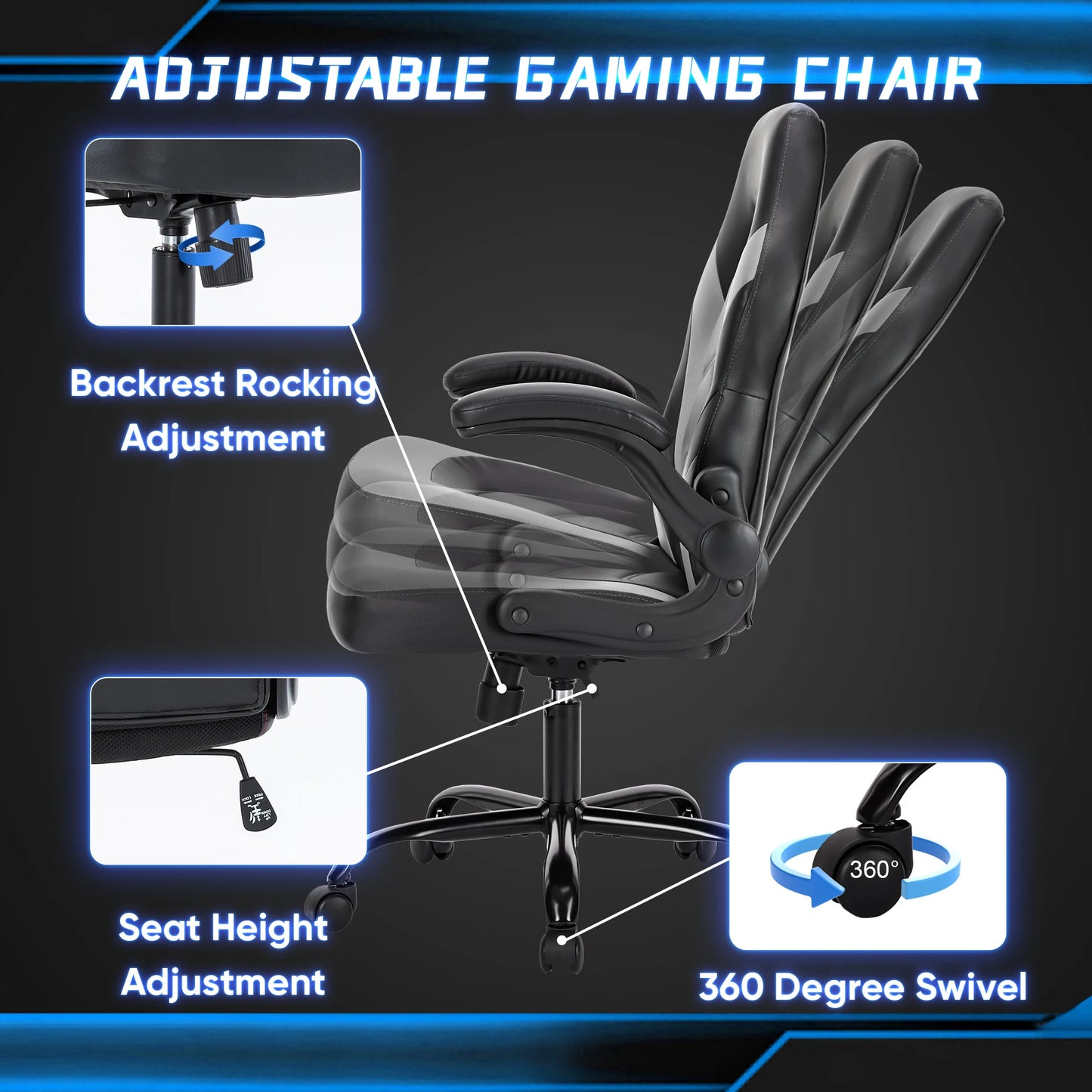 JHK Ergonomic Office and Home Gaming Desk Chair