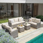 Patio Furniture Set, Wicker Outdoor Sectional Sofa