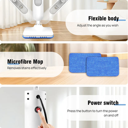 DayPlus Steam Mop & Detachable Steam Cleaner, 1500W Steamer Cleaner.