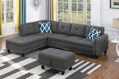 Sectional Sofa Couch, Modern 4-Seaters Living Room Sets
