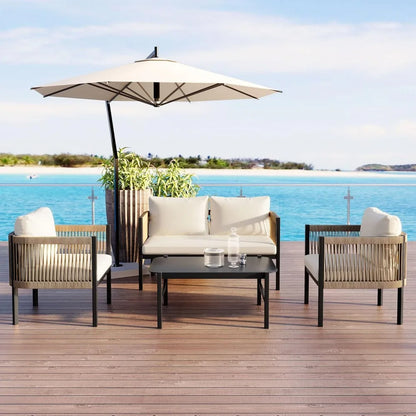 Multi-Person Outdoor Sofa Sets Combination with Table